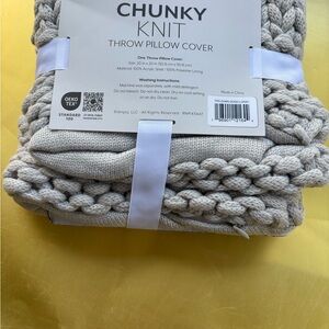 JCPenney Chunky Knit Throw Pillow Cover - Gray